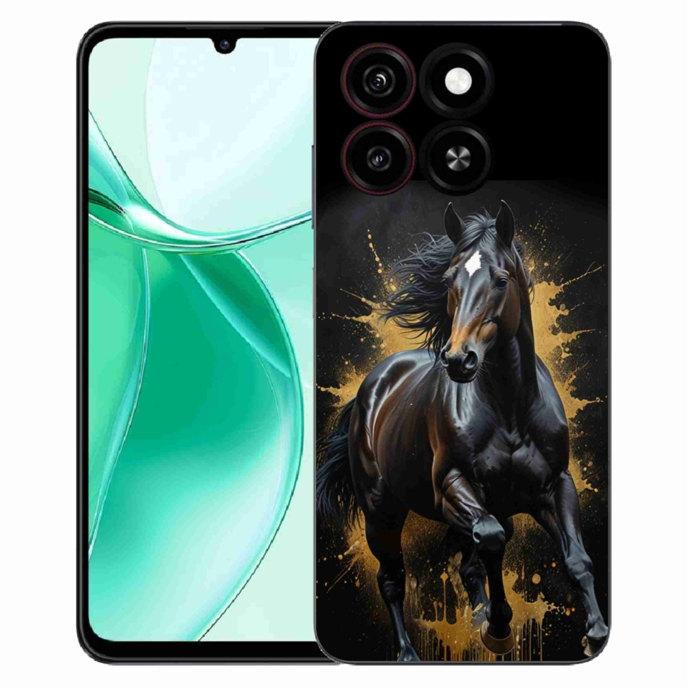 Gélový kryt mmCase na ZTE Blade A35 - elegantný čierny žrebec