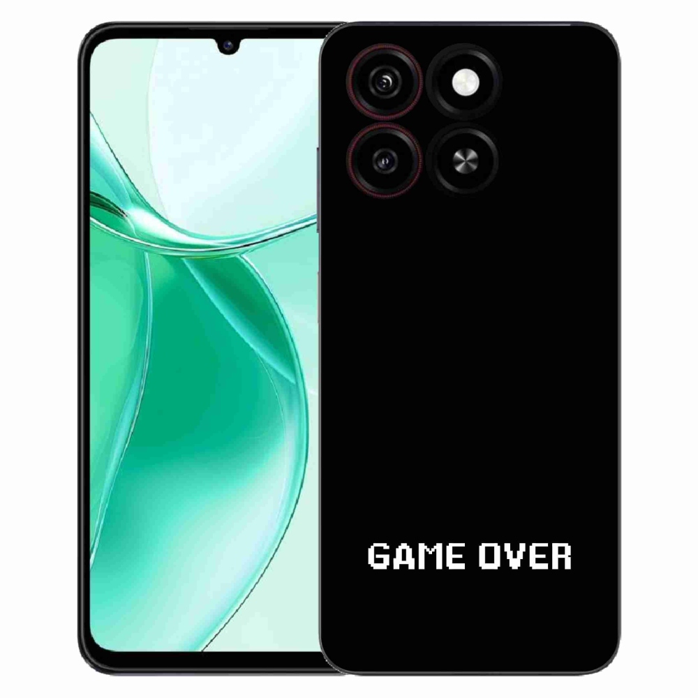 Gélový kryt mmCase na ZTE Blade A35 - game over čierne pozadie