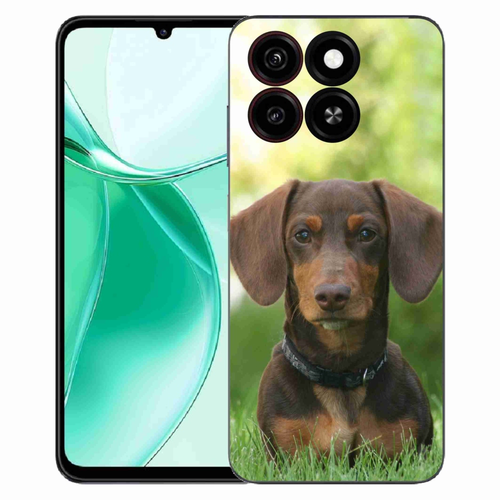 Gélový kryt mmCase na ZTE Blade A35 - hnedý jazvečík