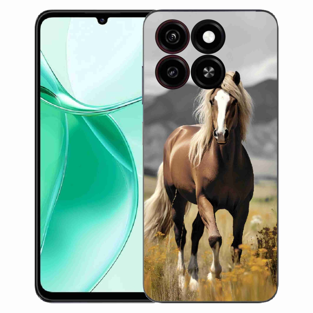 Gélový kryt mmCase na ZTE Blade A35 - hnedý kôň 1