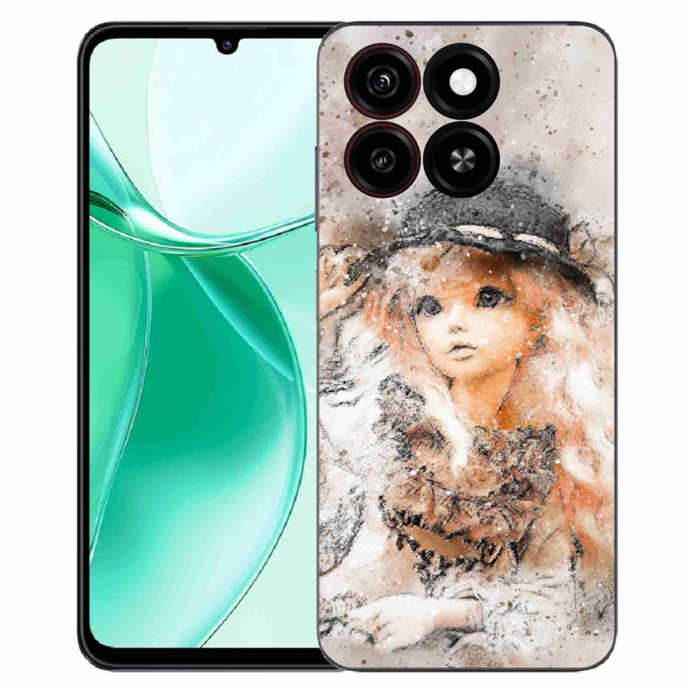 Gélový kryt mmCase na ZTE Blade A35 - dievčatko s klobúkom