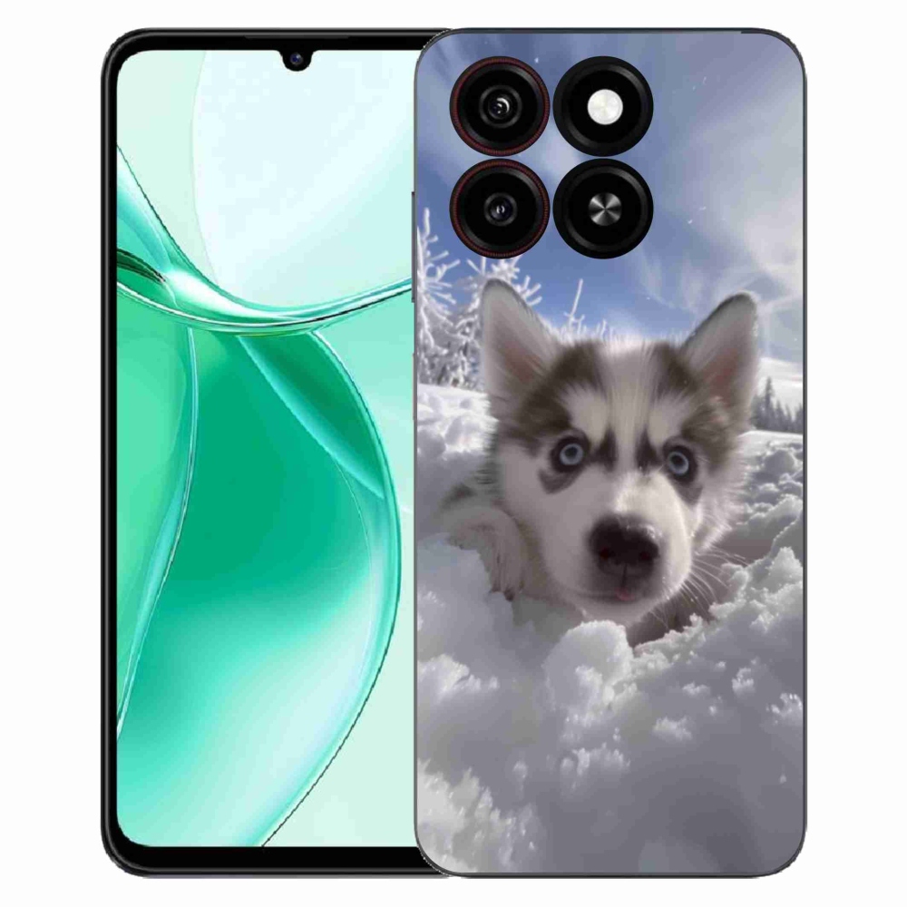 Gélový kryt mmCase na ZTE Blade A35 - husky v snehu