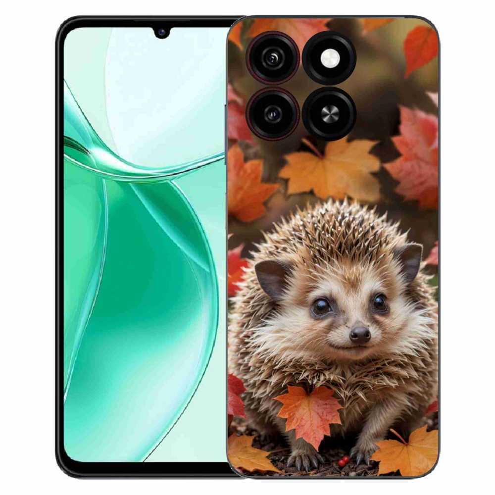Gélový kryt mmCase na ZTE Blade A35 - ježko v lístí
