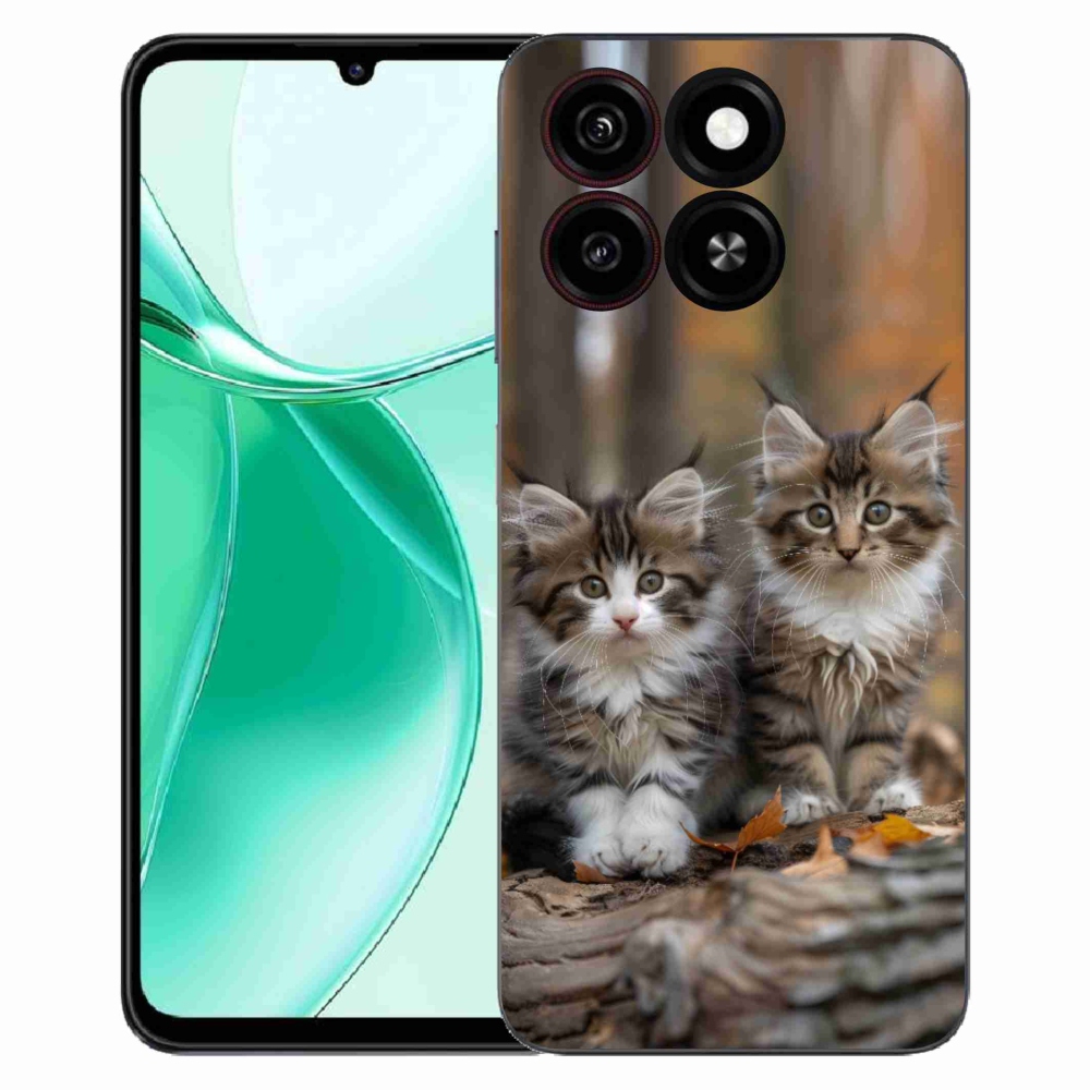 Gélový kryt mmCase na ZTE Blade A35 - mačacie duo 3