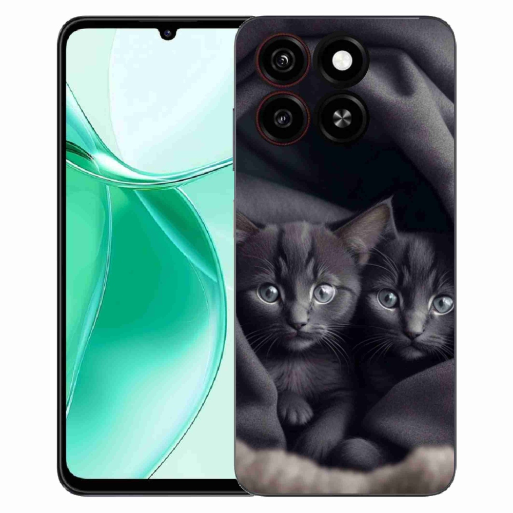 Gélový kryt mmCase na ZTE Blade A35 - mačacie duo