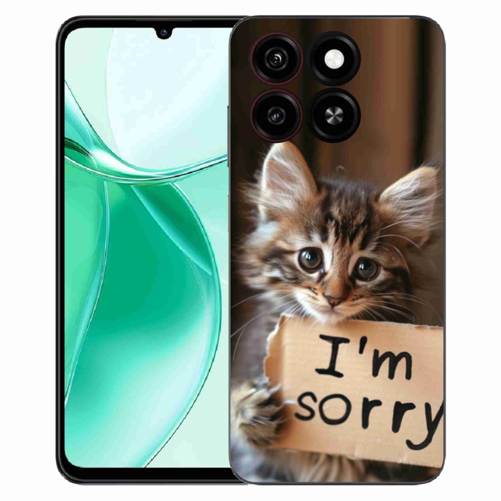Gélový kryt mmCase na ZTE Blade A35 - mačacie ospravedlnenie