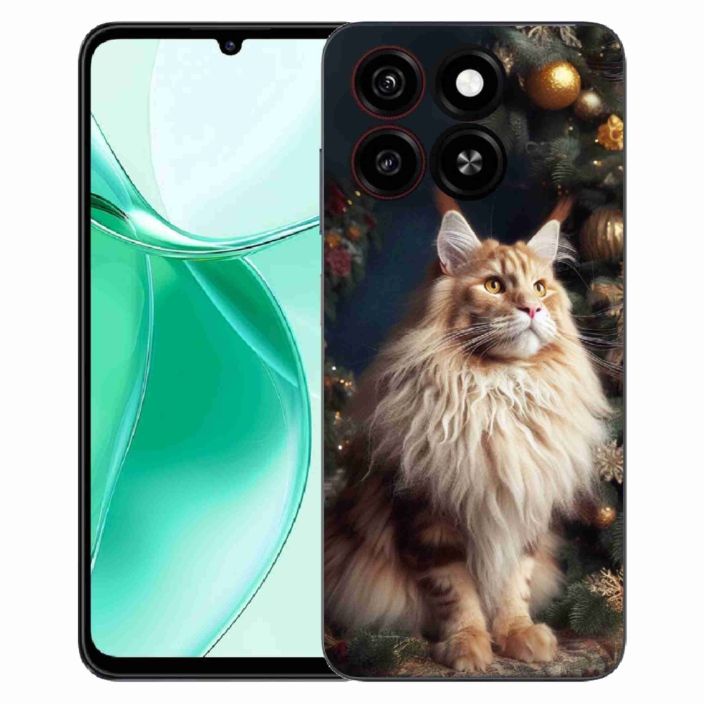 Gélový kryt mmCase na ZTE Blade A35 - mačka pri stromčeku