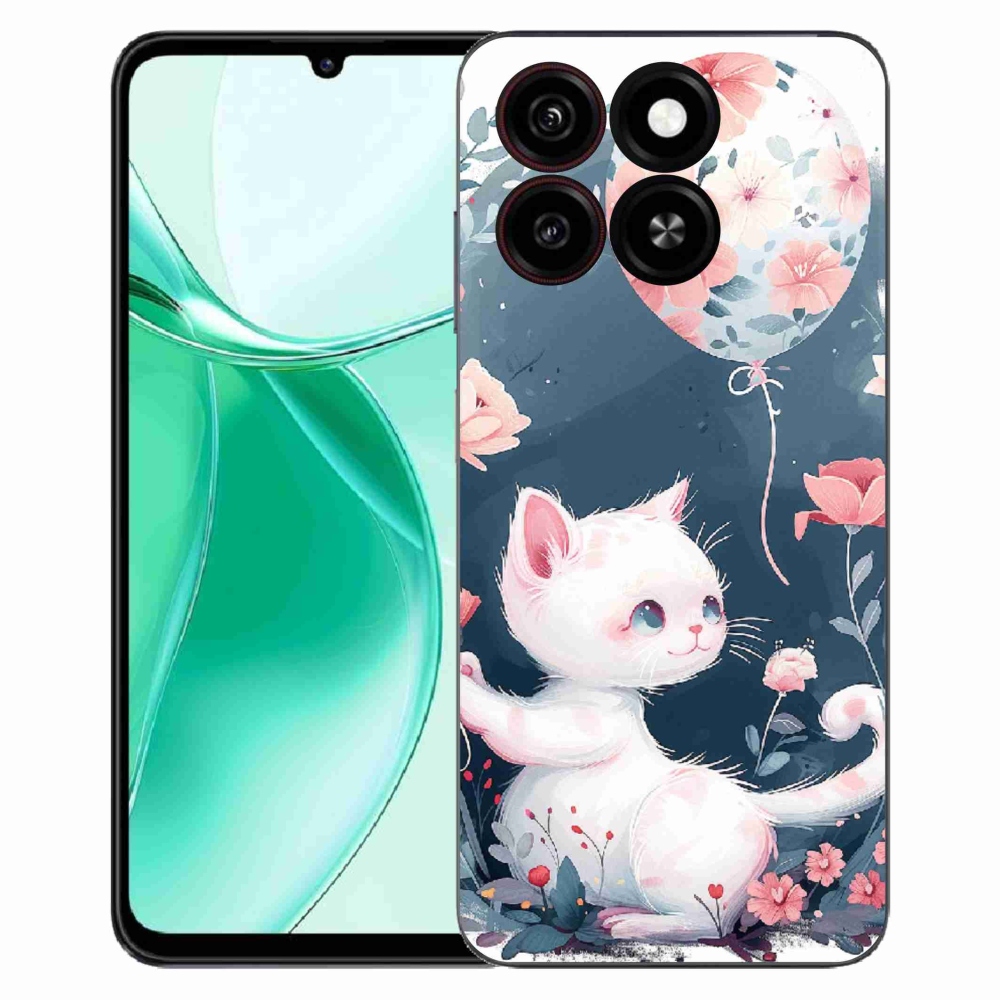 Gélový kryt mmCase na ZTE Blade A35 - mačiatko s balónikom