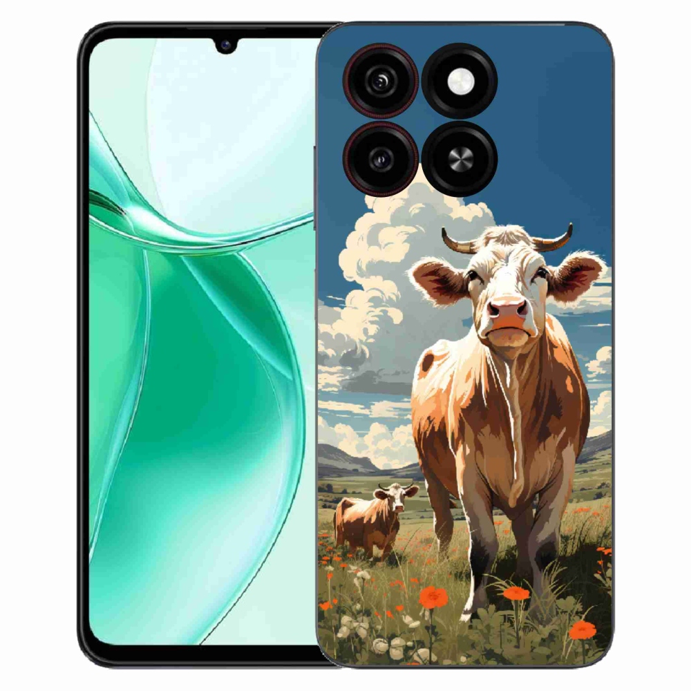 Gélový kryt mmCase na ZTE Blade A35 - kravy na lúke