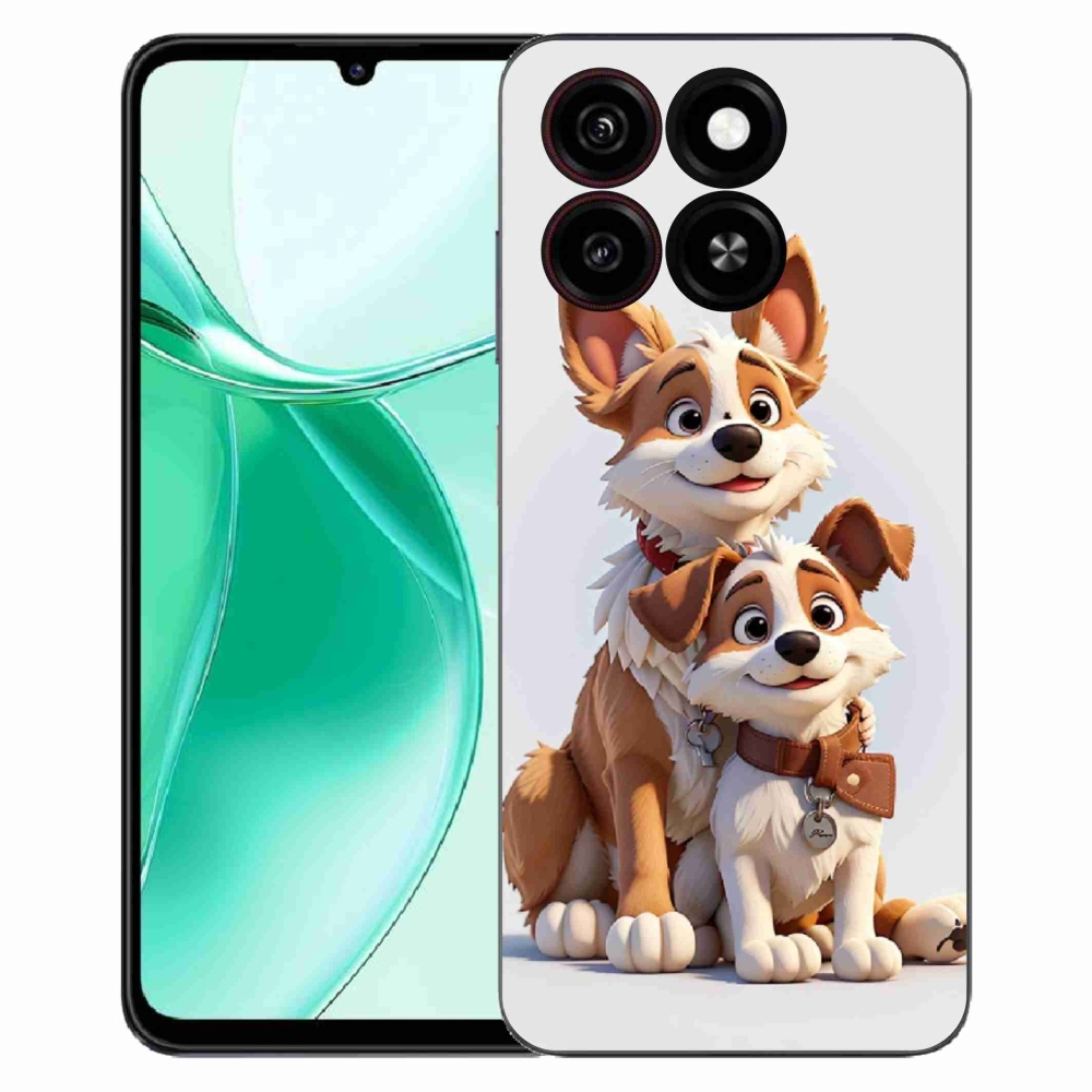 Gélový kryt mmCase na ZTE Blade A35 - kreslenie psy