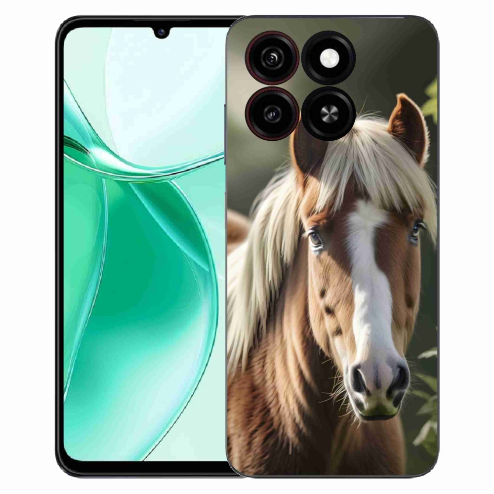 Gélový kryt mmCase na ZTE Blade A35 - kôň so svetlou hrivou