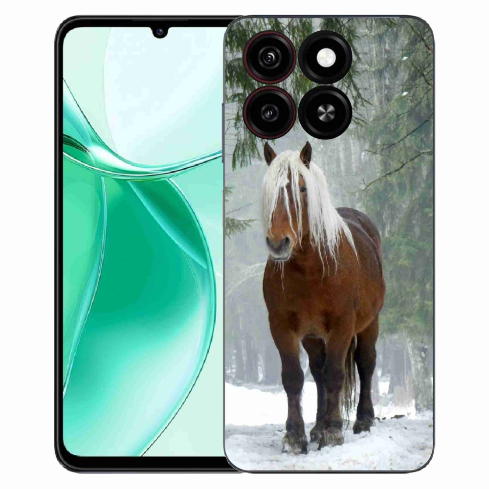 Gélový kryt mmCase na ZTE Blade A35 - kôň v lese
