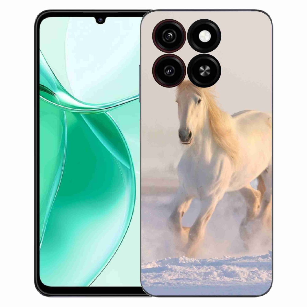 Gélový kryt mmCase na ZTE Blade A35 - kôň v snehu