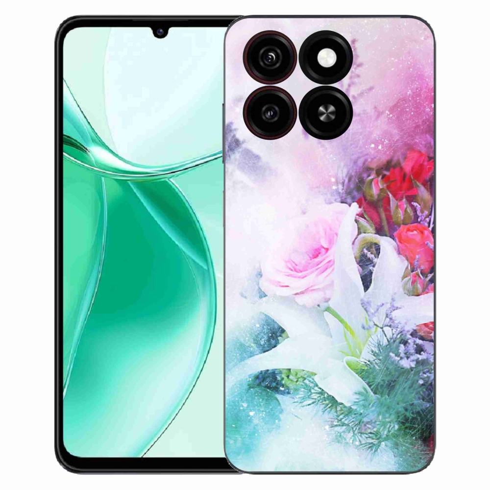Gélový kryt mmCase na ZTE Blade A35 - kvety 4