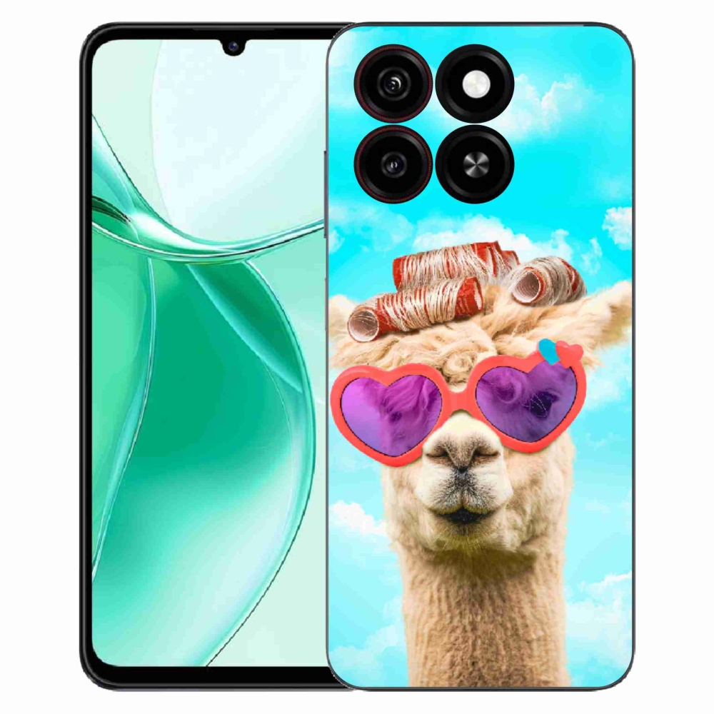 Gélový kryt mmCase na ZTE Blade A35 - lama s okuliarmi