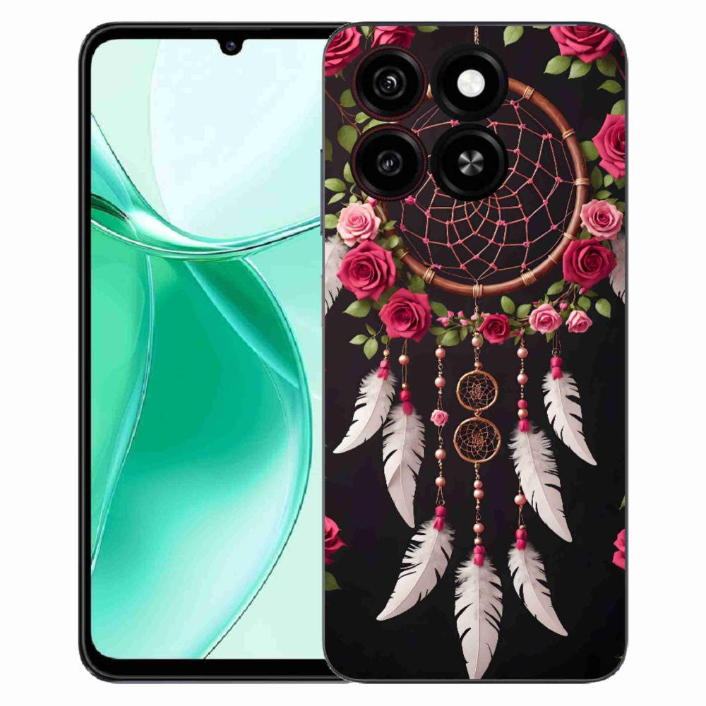 Gélový kryt mmCase na ZTE Blade A35 - lapač snov s ružami