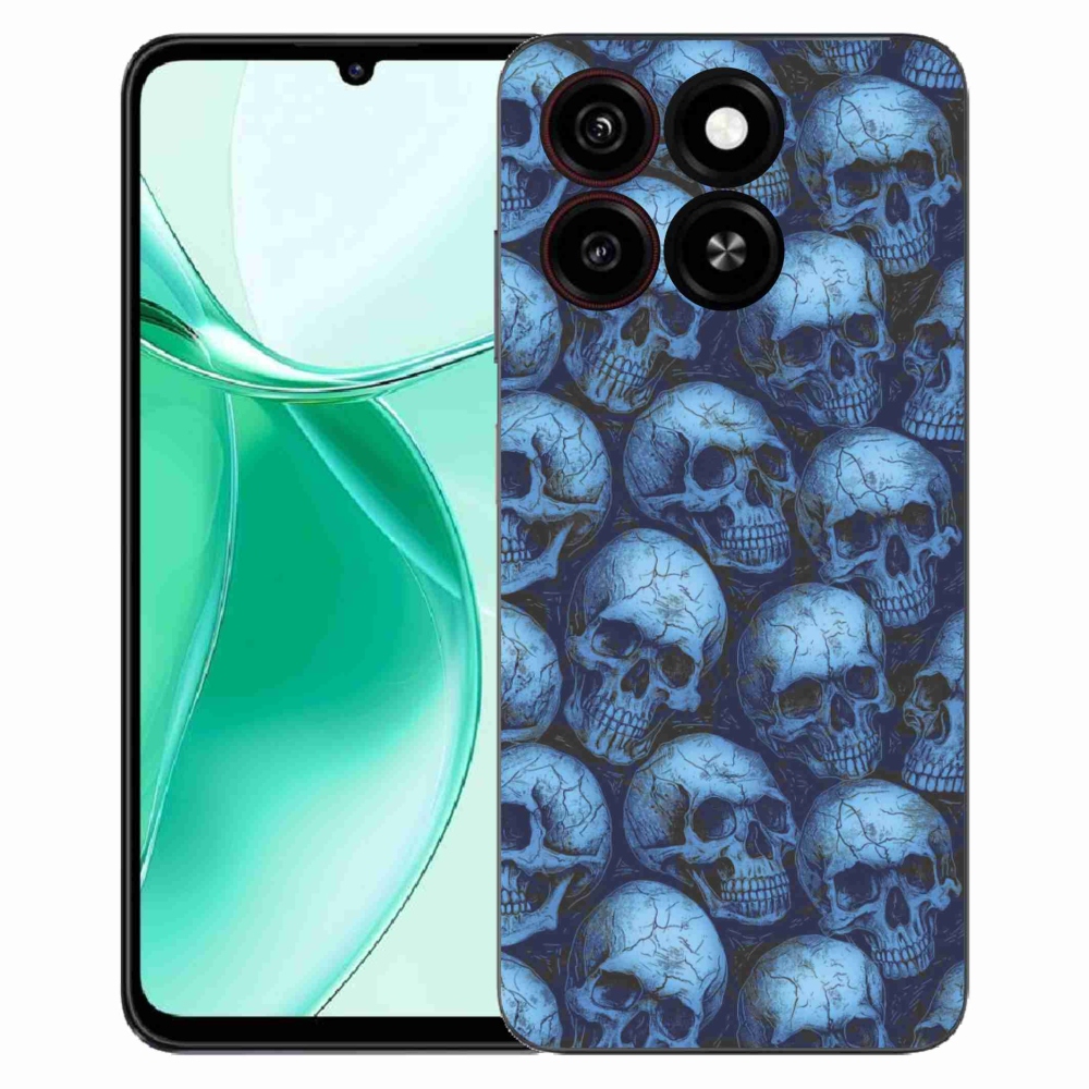 Gélový kryt mmCase na ZTE Blade A35 - lebky