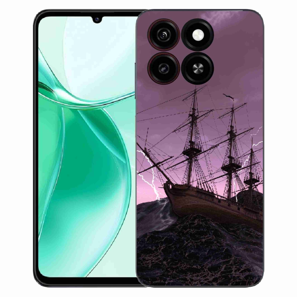 Gélový kryt mmCase na ZTE Blade A35 - loď v búrke