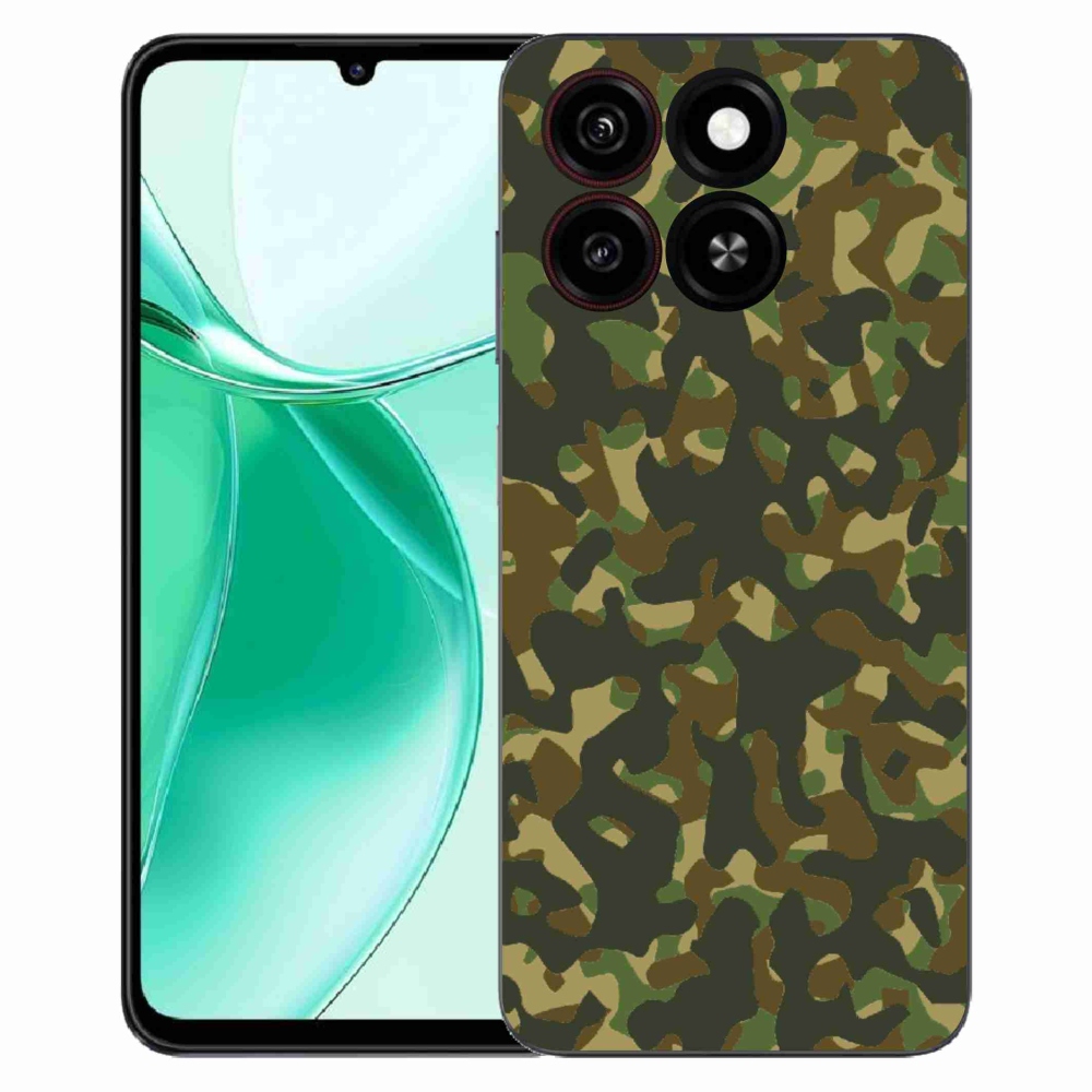 Gélový kryt mmCase na ZTE Blade A35 - maskáčový vzor 1