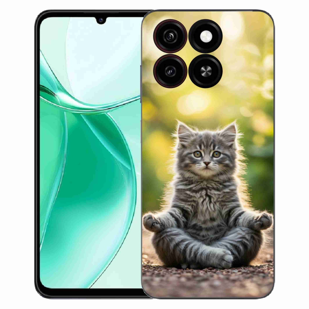 Gélový kryt mmCase na ZTE Blade A35 - meditujúce mačiatko
