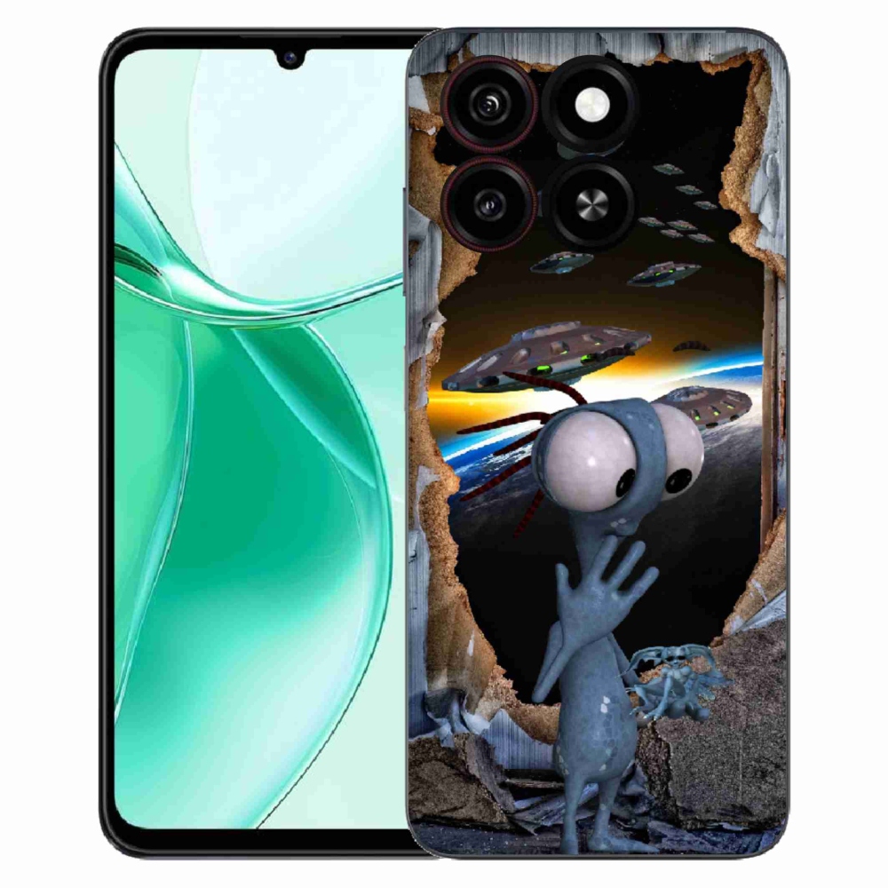 Gélový kryt mmCase na ZTE Blade A35 - mimozemšťan