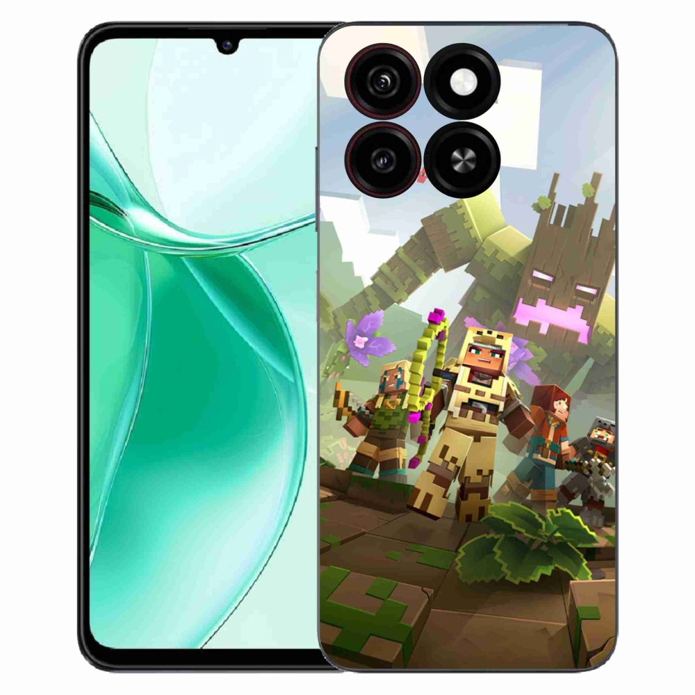 Gélový kryt mmCase na ZTE Blade A35 - minecraft 1
