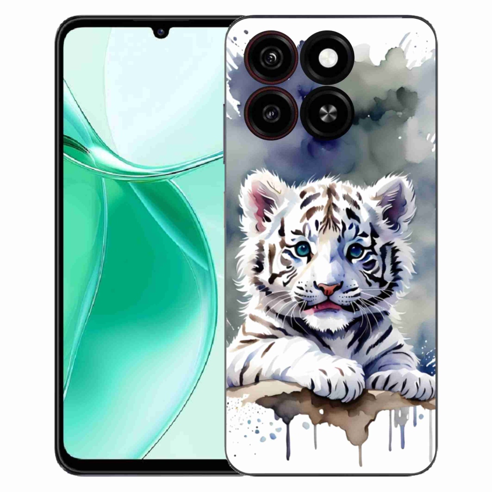 Gélový kryt mmCase na ZTE Blade A35 - mláďa bieleho tigra