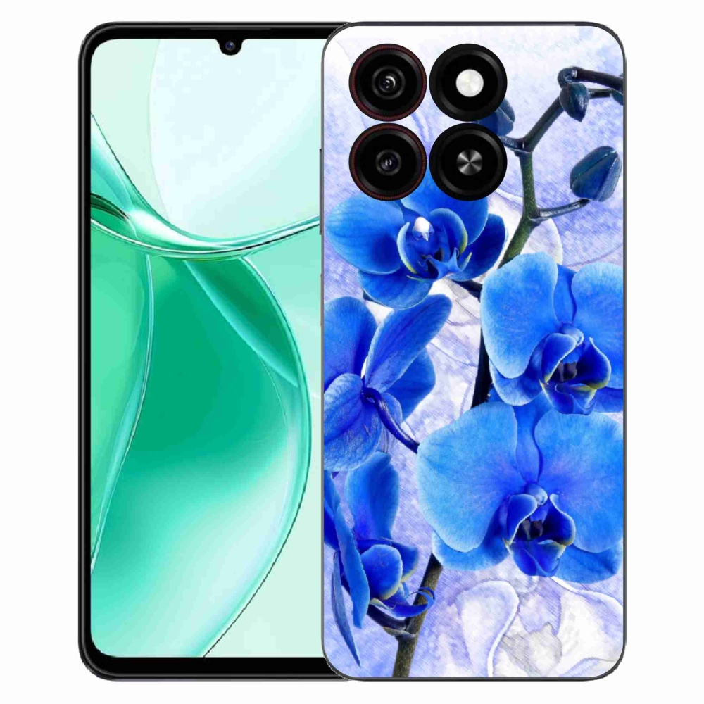 Gélový kryt mmCase na ZTE Blade A35 - modré kvety