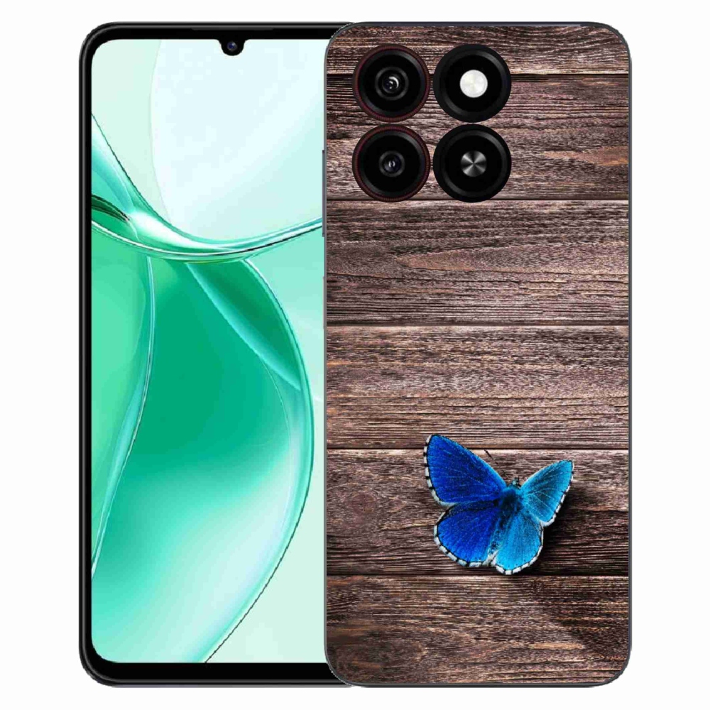 Gélový kryt mmCase na ZTE Blade A35 - modrý motýľ 1