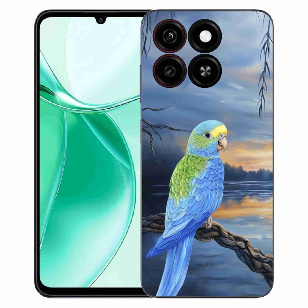 Gélový kryt mmCase na ZTE Blade A35 - modrý papagáj