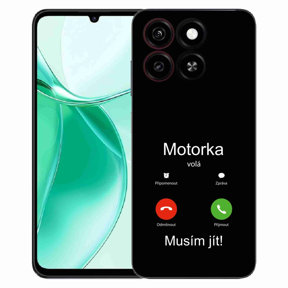 Gélový kryt mmCase na ZTE Blade A35 - motorka volá čierne pozadie