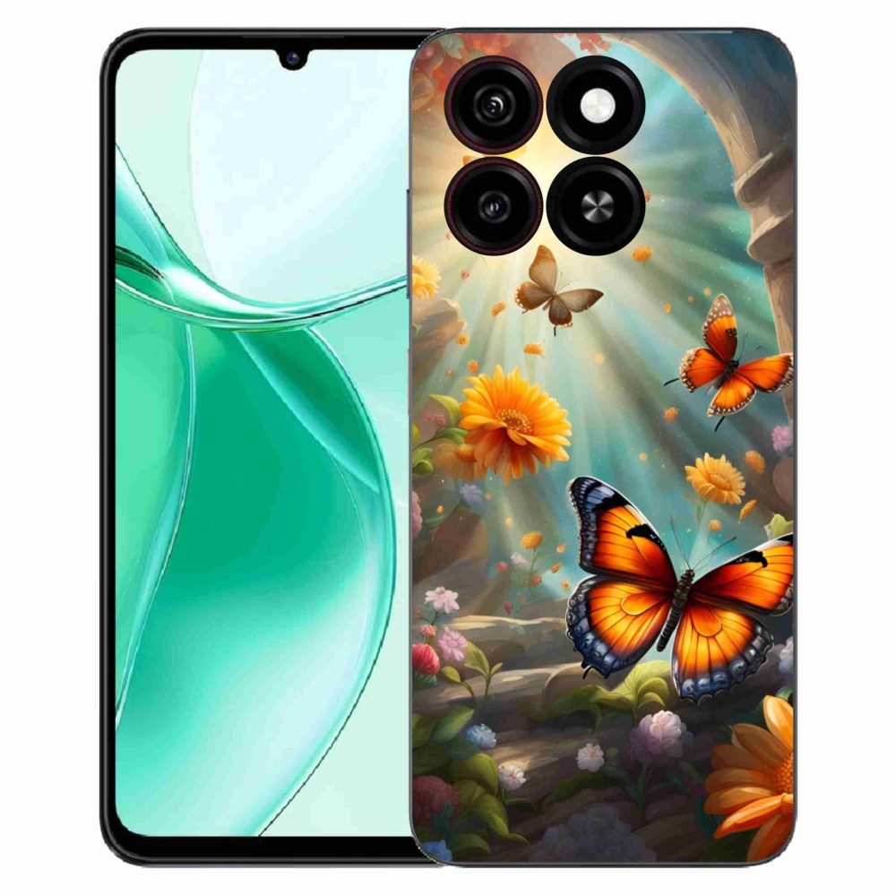 Gélový kryt mmCase na ZTE Blade A35 - motýlia záhrada 2