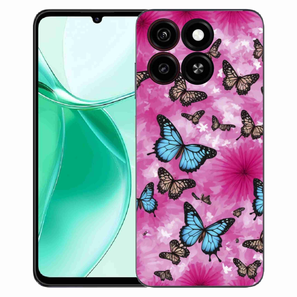 Gélový kryt mmCase na ZTE Blade A35 - motýlia záhrada