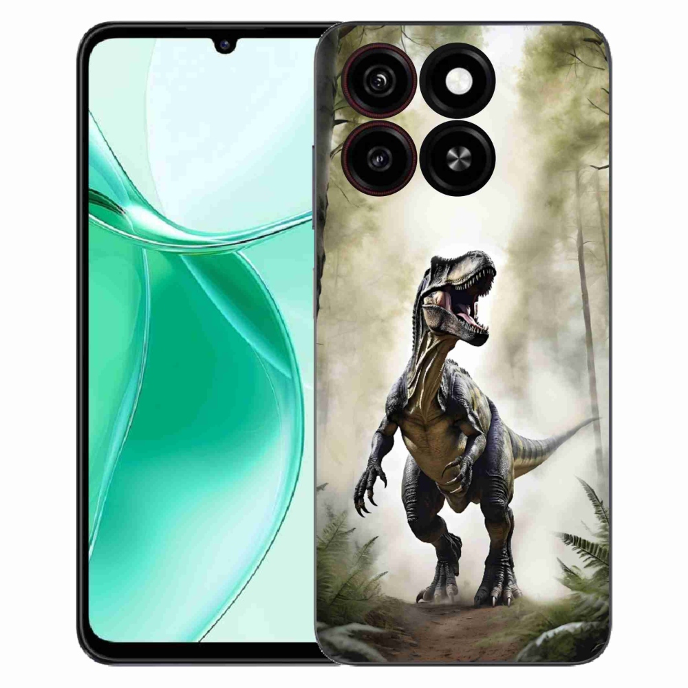 Gélový kryt mmCase na ZTE Blade A35 - naštvaný T-Rex