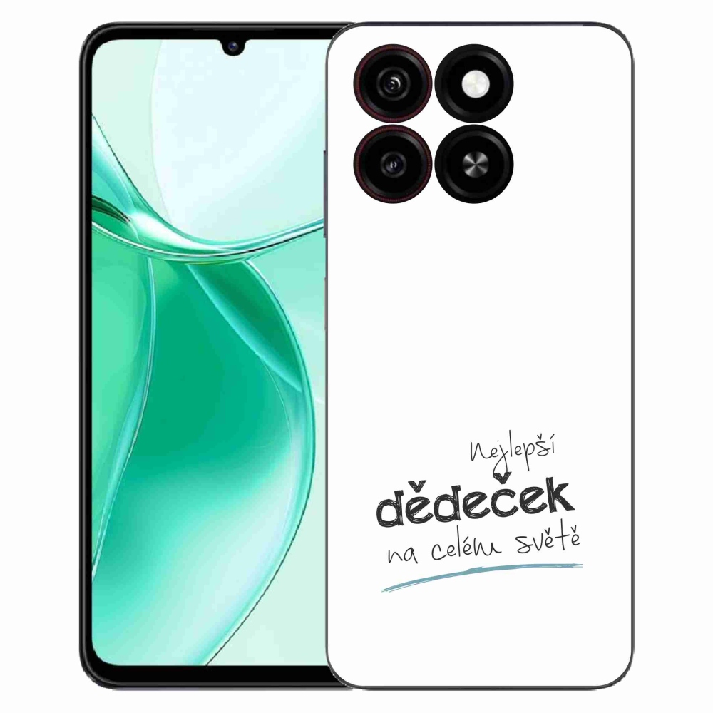 Gélový kryt mmCase na ZTE Blade A35 - najlepší dedko 3 biele pozadie