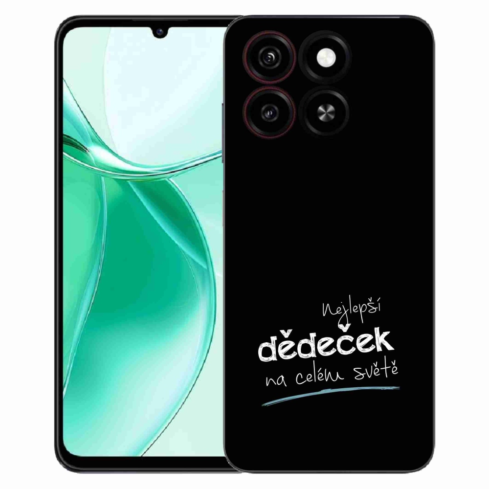 Gélový kryt mmCase na ZTE Blade A35 - najlepší dedko 3 čierne pozadie