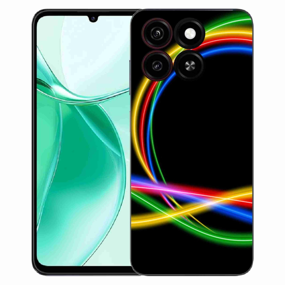 Gélový kryt mmCase na ZTE Blade A35 - neónové kruhy