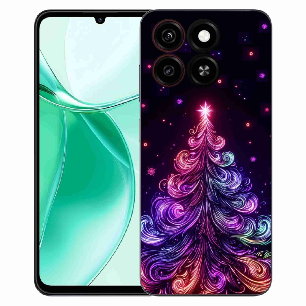 Gélový kryt mmCase na ZTE Blade A35 - neónový vianočný stromček 1