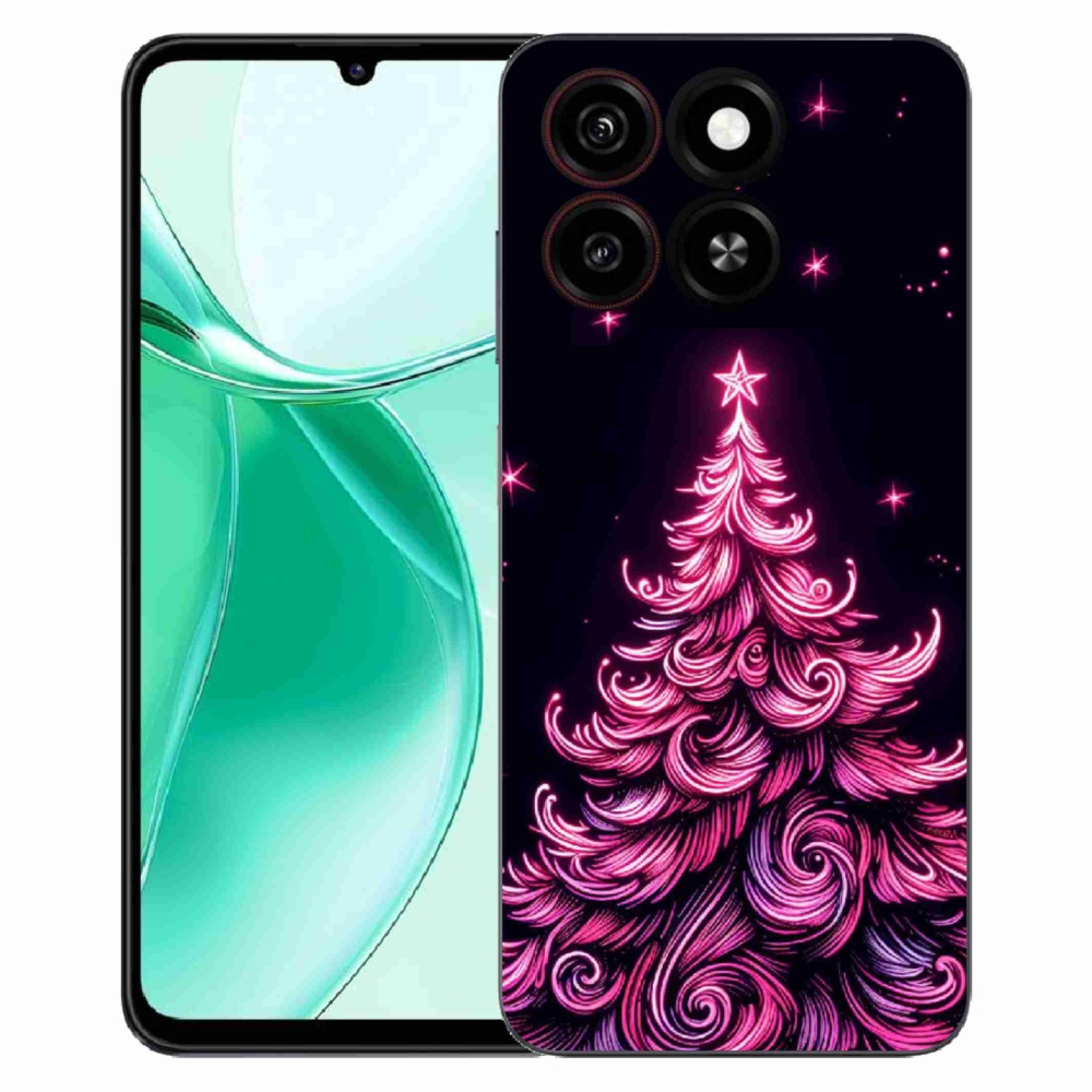 Gélový kryt mmCase na ZTE Blade A35 - neónový vianočný stromček 2
