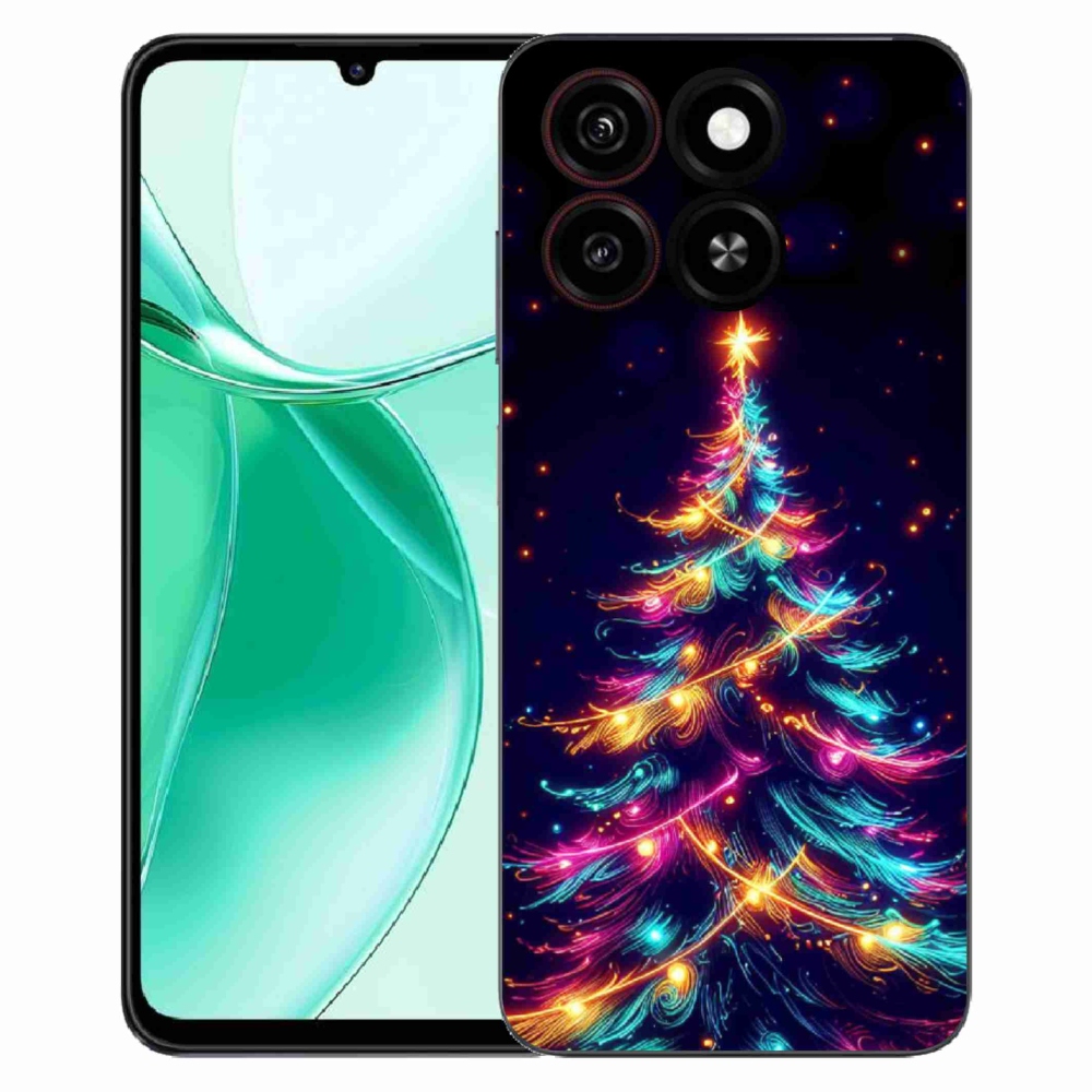 Gélový kryt mmCase na ZTE Blade A35 - neónový vianočný stromček