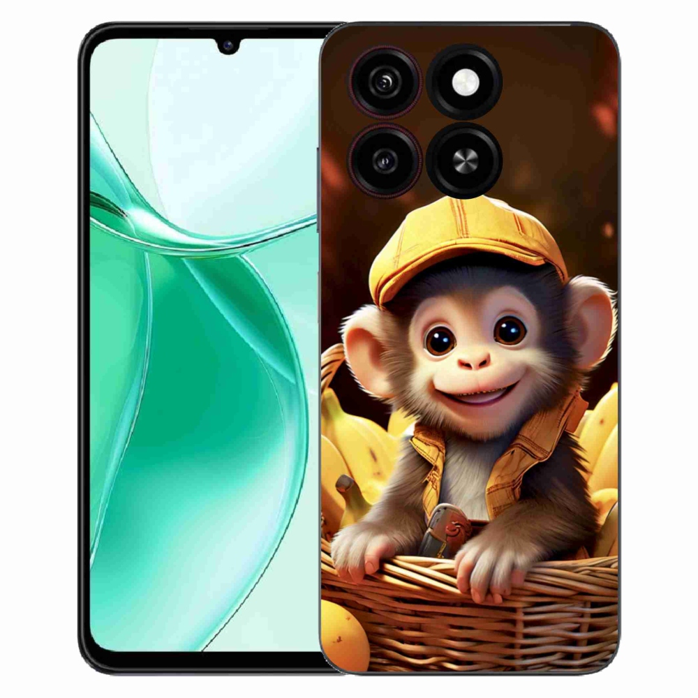 Gélový kryt mmCase na ZTE Blade A35 - opice v košíku