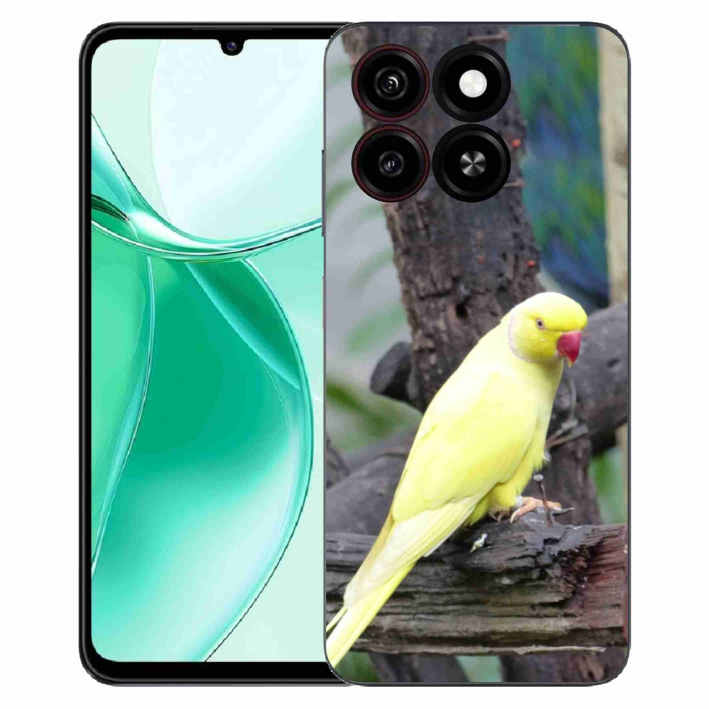 Gélový kryt mmCase na ZTE Blade A35 - papagáj alexander žltý