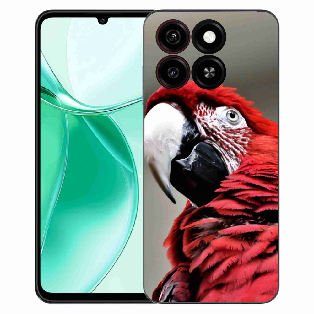 Gélový kryt mmCase na ZTE Blade A35 - papagáj ara červený