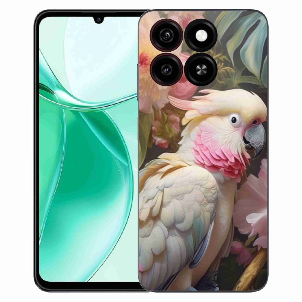 Gélový kryt mmCase na ZTE Blade A35 - papagáj kakadu ružový 2