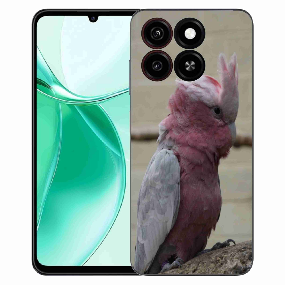 Gélový kryt mmCase na ZTE Blade A35 - papagáj kakadu ružový