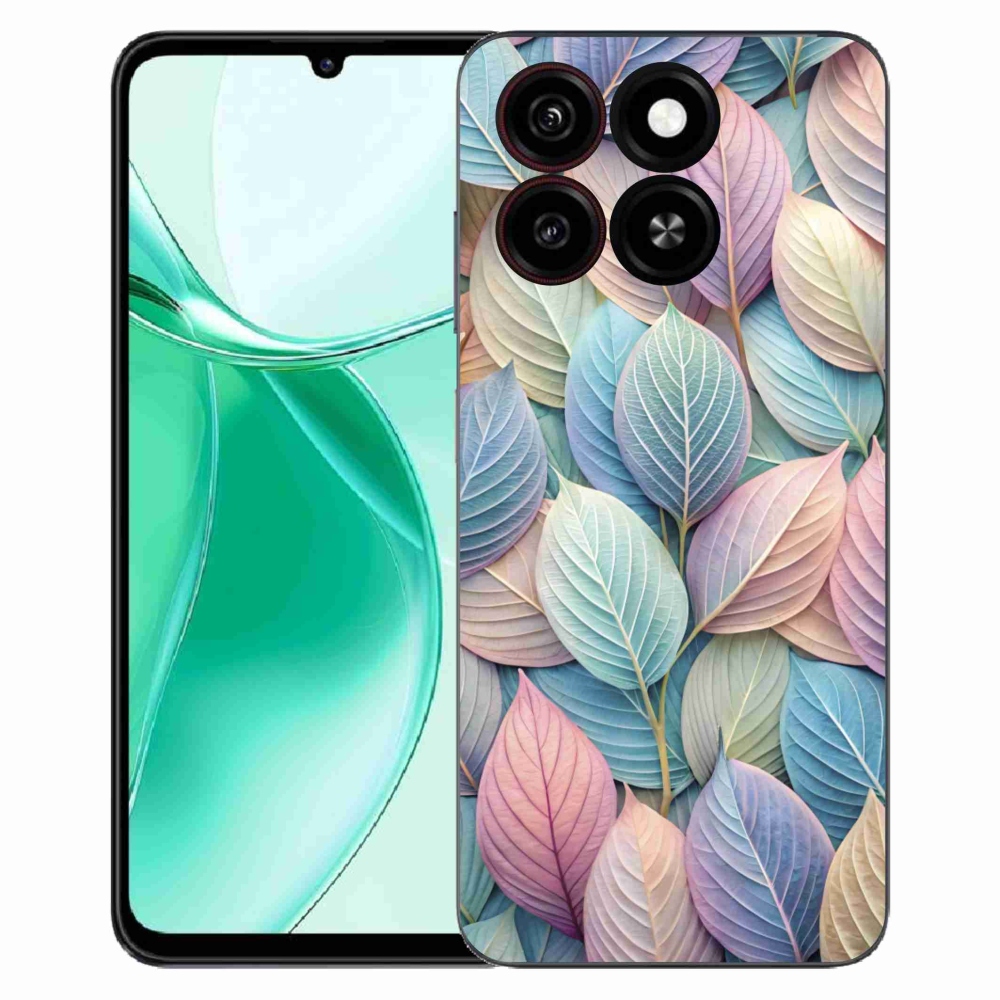 Gélový kryt mmCase na ZTE Blade A35 - pastelové listy