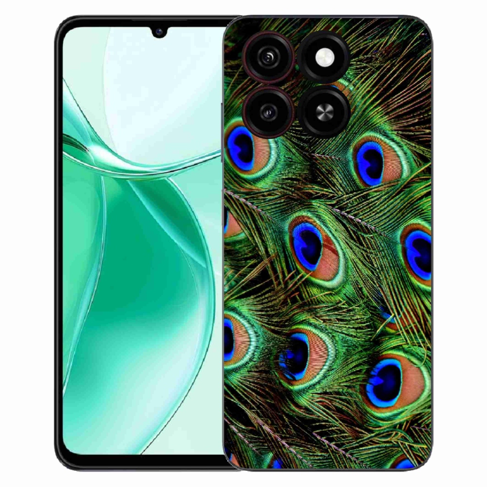 Gélový kryt mmCase na ZTE Blade A35 - pávie perie