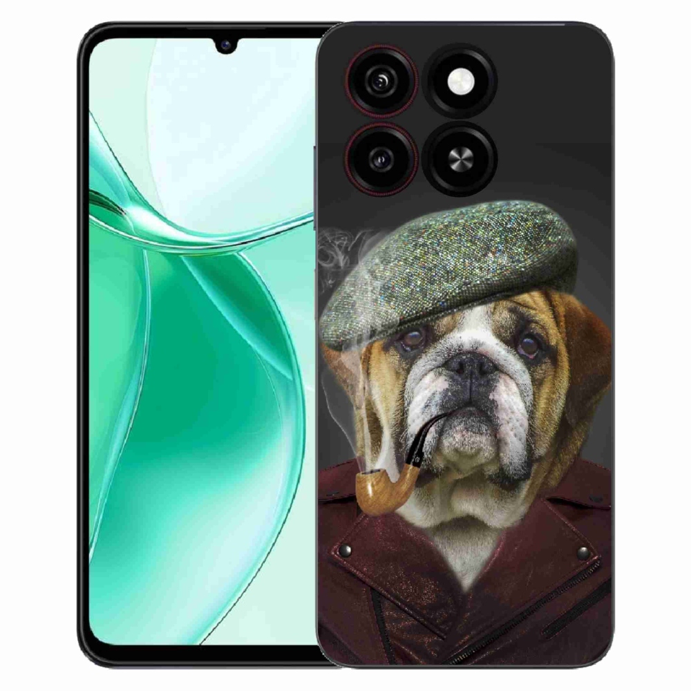 Gélový kryt mmCase na ZTE Blade A35 - pes s fajkou