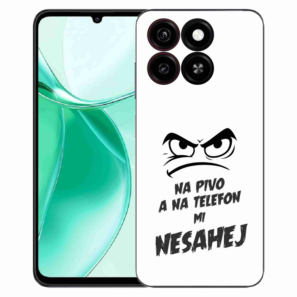 Gélový kryt mmCase na ZTE Blade A35 - pivný motív 2 biele pozadie