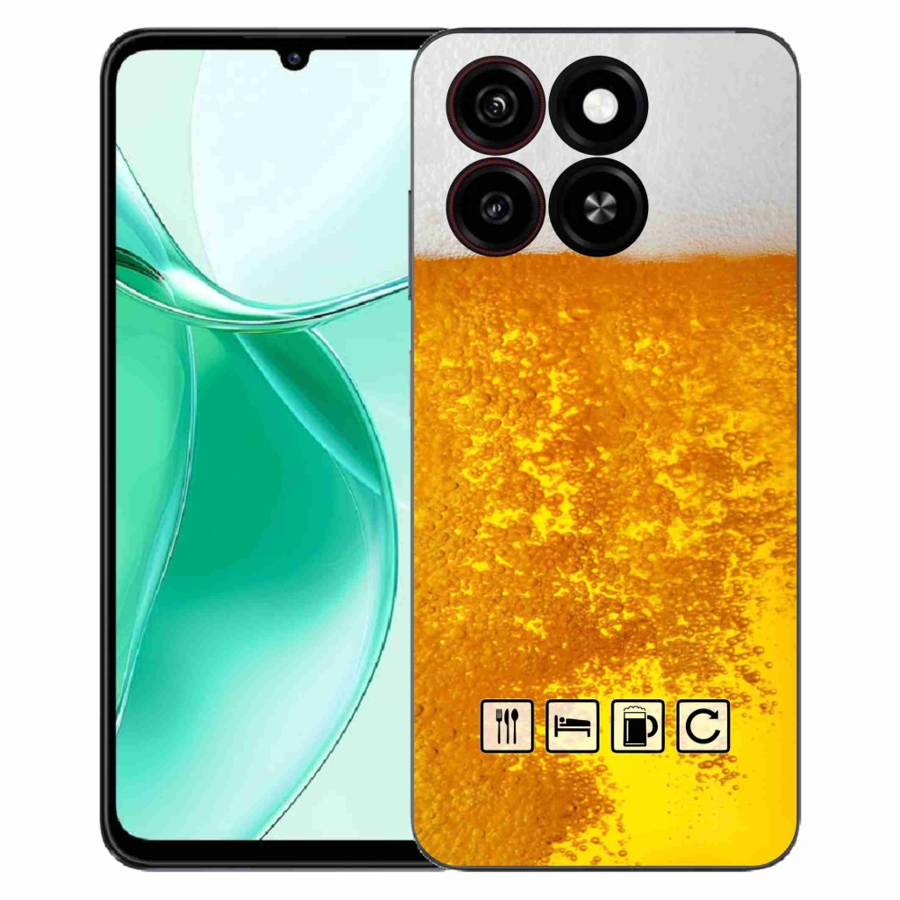 Gélový kryt mmCase na ZTE Blade A35 - pivný motív 3